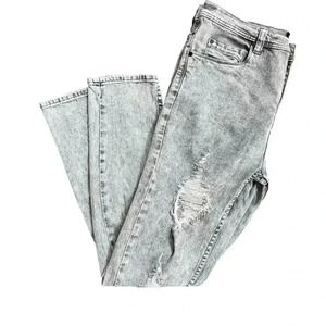 Empyre Verge Chad Tapered‎ Charcoal Skinny Jeans Size 34 Skater Distressed Jeans